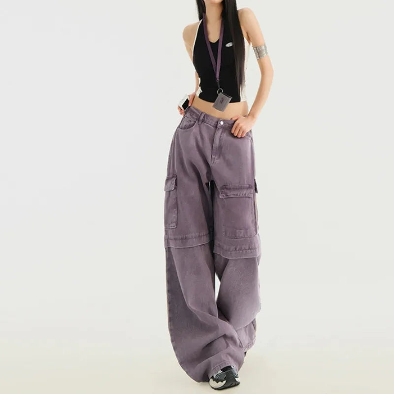 Retro Loose Fit High Waist Jeans