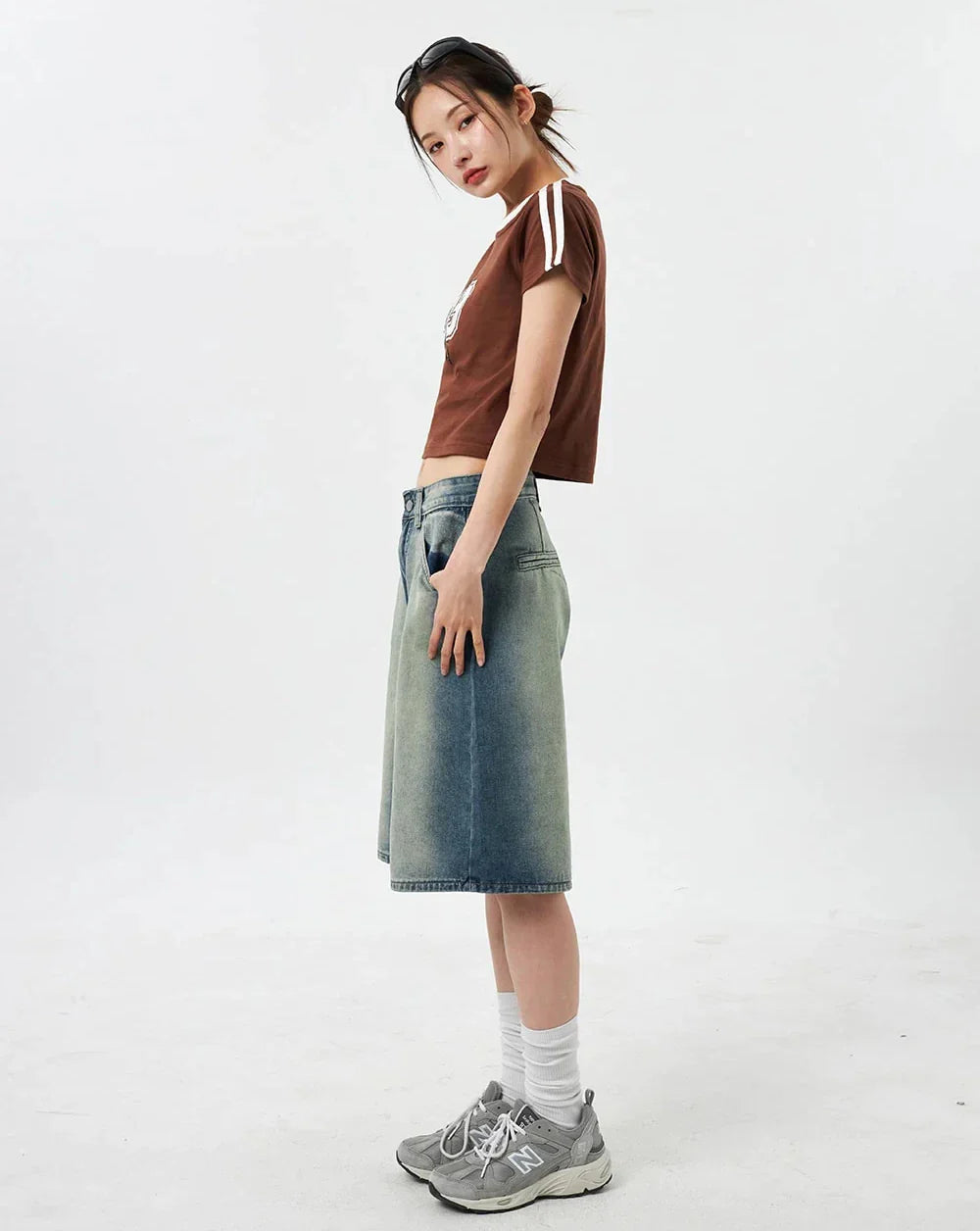 Y2k Women's Distressed Washed Jorts