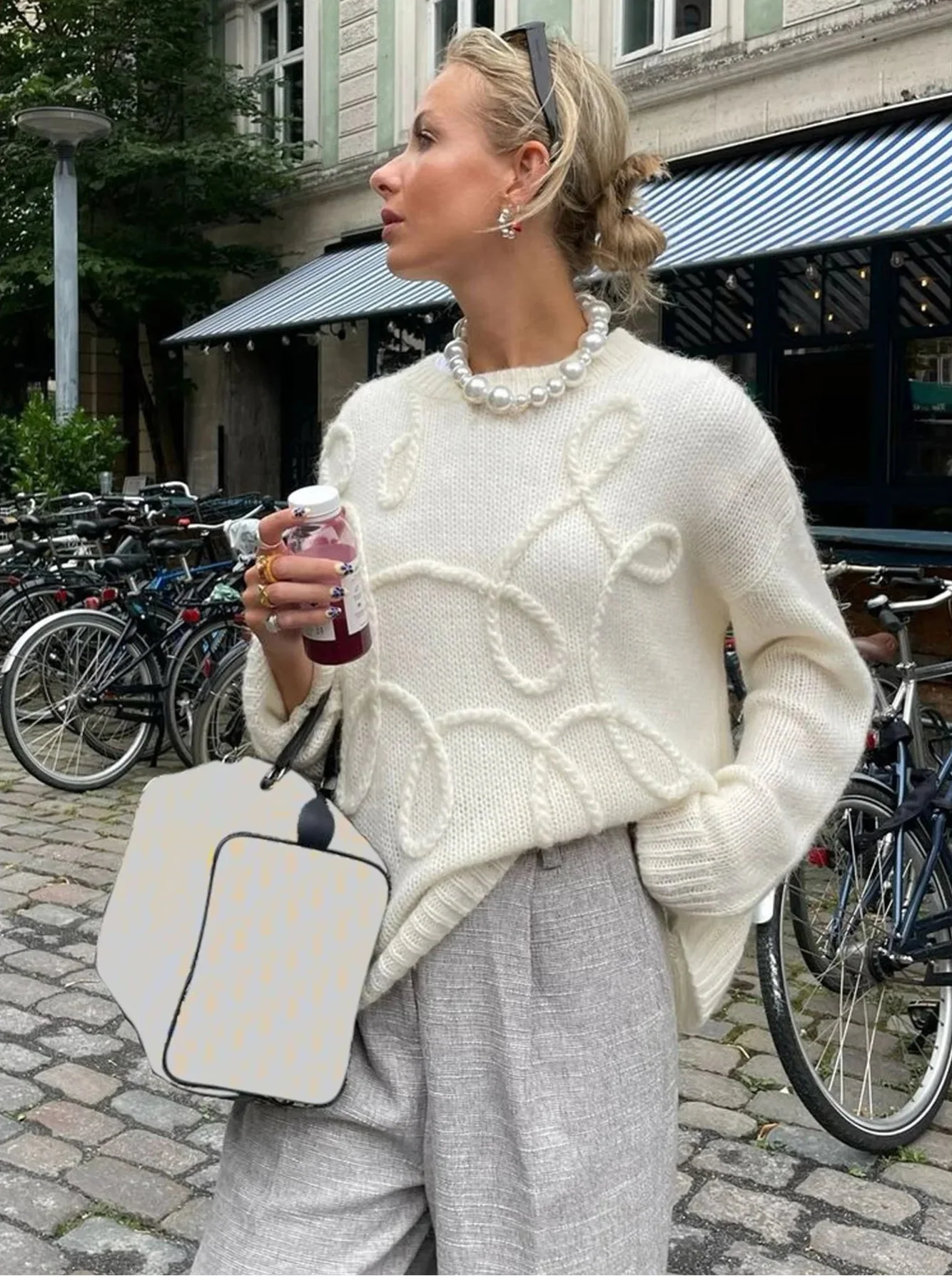 Women Butter-Smooth White Knitted Sweater