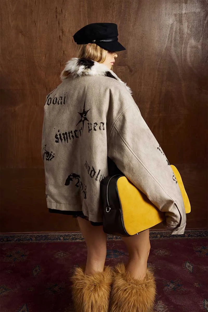Elevated Warm Faux Fur Stand Collar Jacket