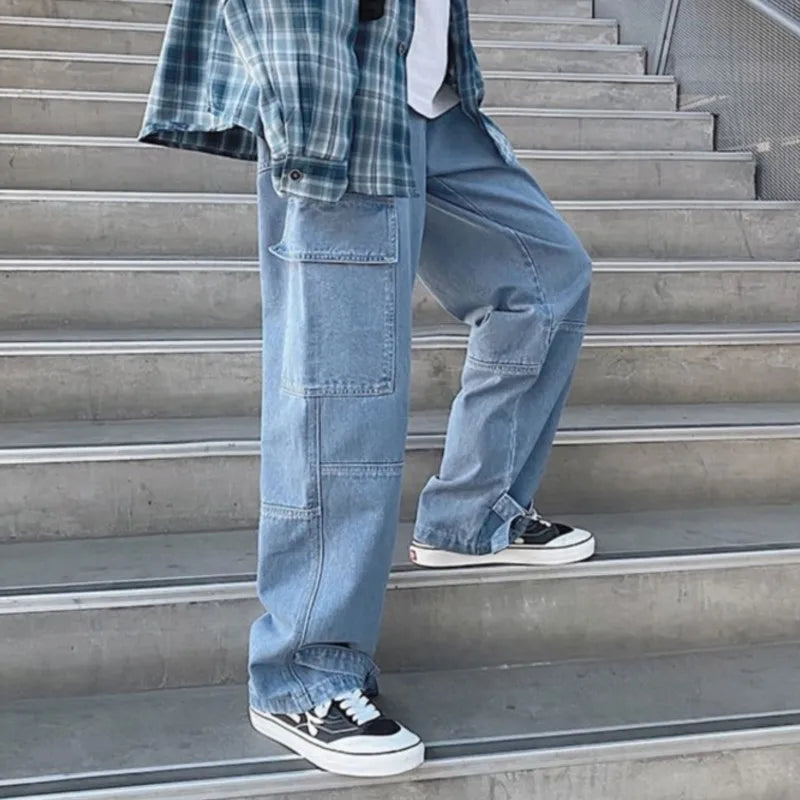Loose Straight Baggy Cargo Jeans