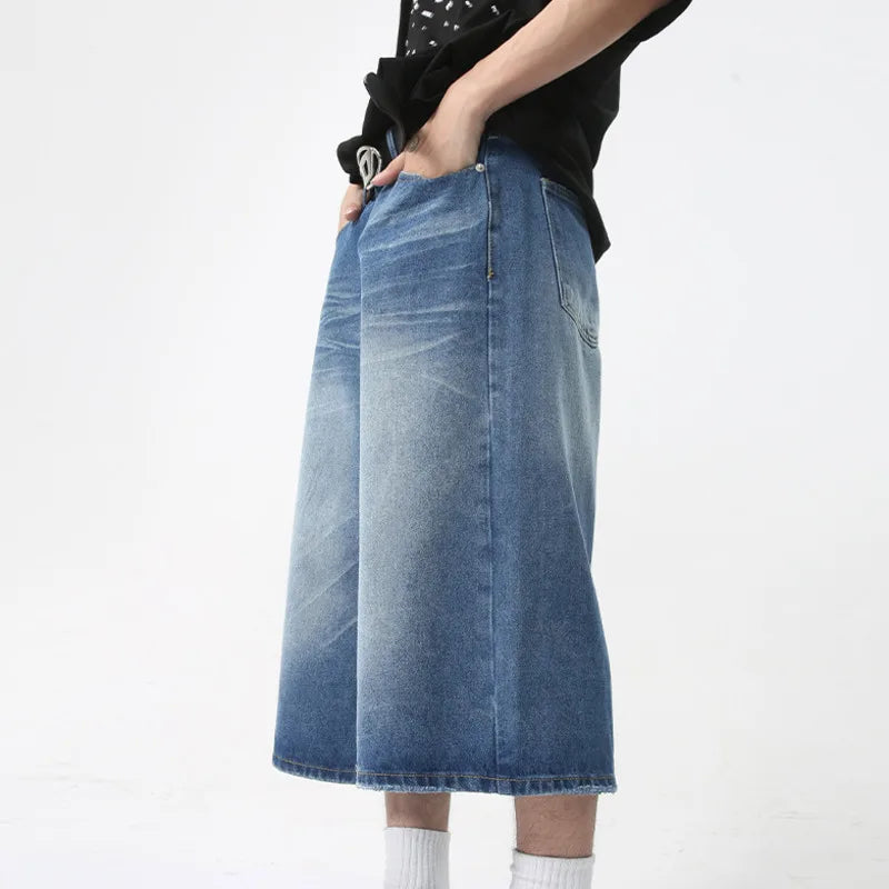 Loose Fit Retro Style Summer Denim Short