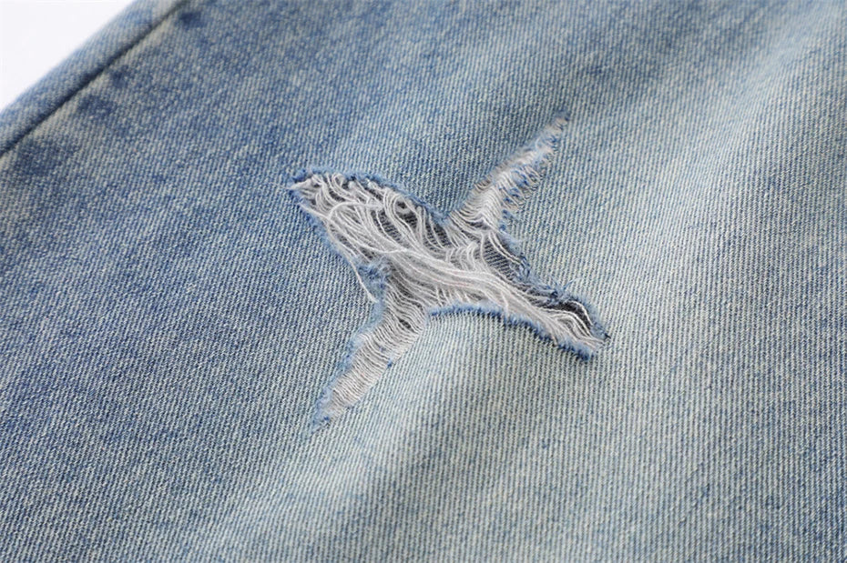 Relaxte denim shorts met trekkoord