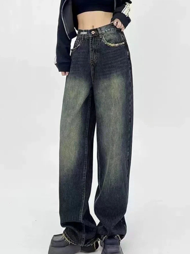 Retro Cool High Waist Wide Leg Jeans
