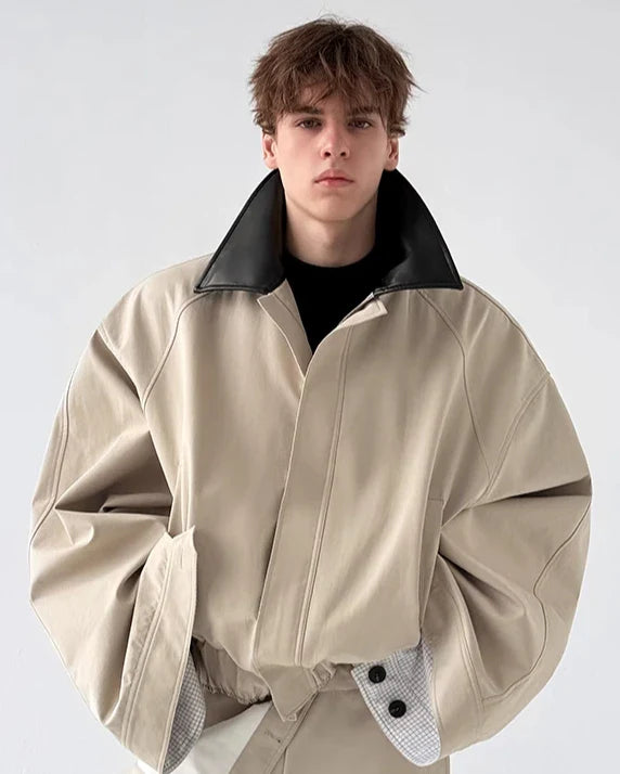 Veste à col épissé et poches flatteuse et chic