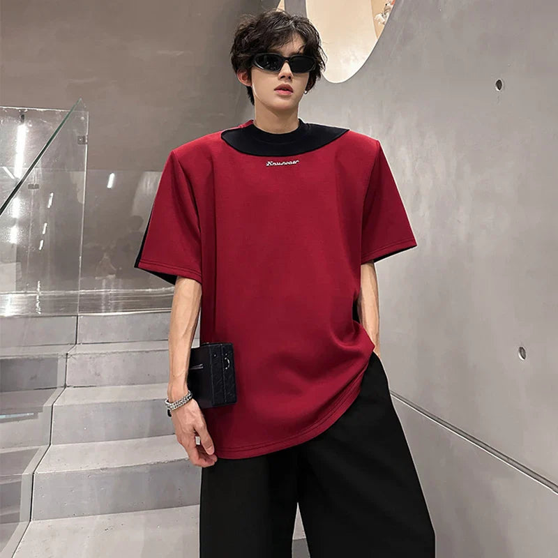 Versatile Stylish Color Contrast Short Sleeve T-Shirt