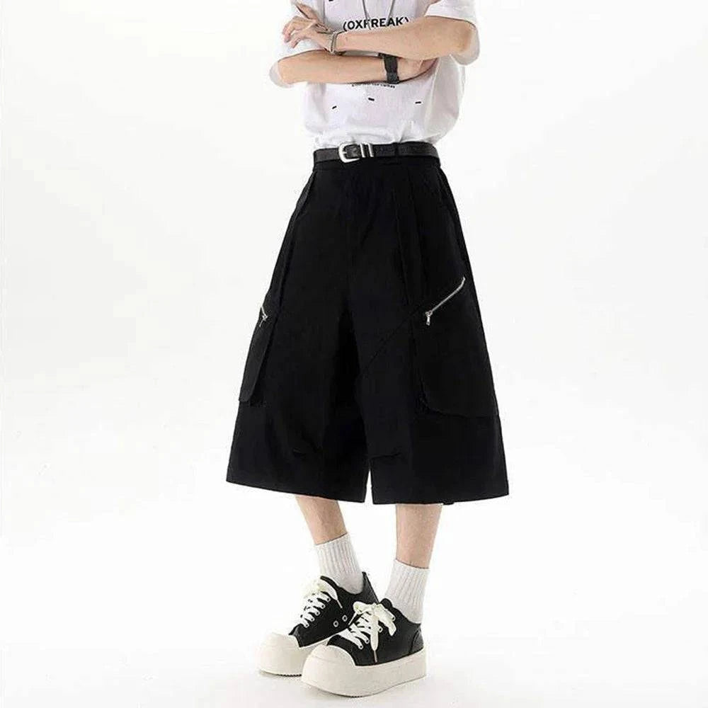 Streetwear - Pantalon de travail à jambe large de couleur unie
