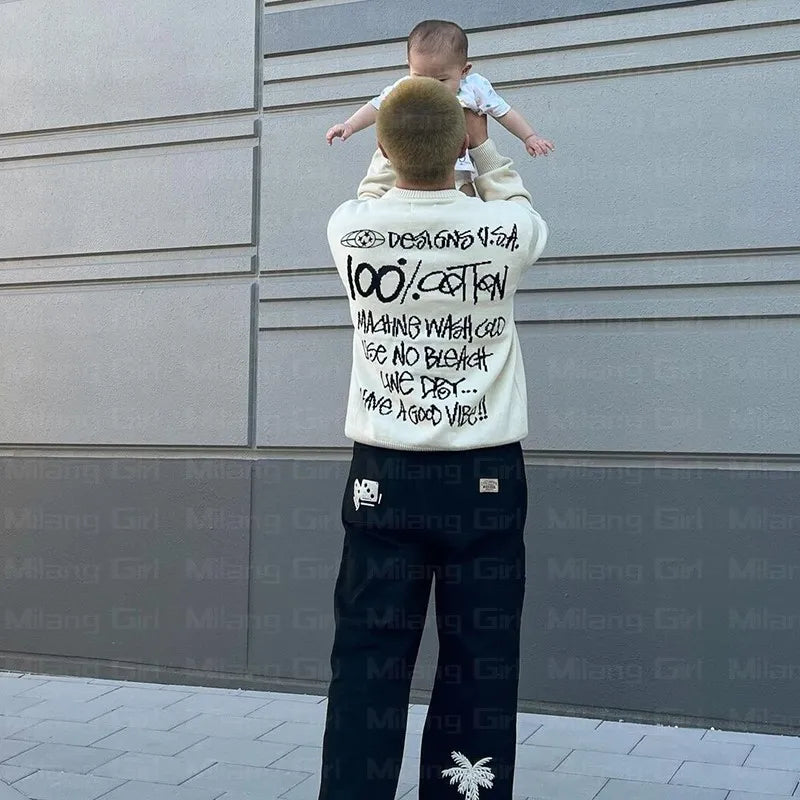 Cozy Winter Letter Graphic Sweatshirt