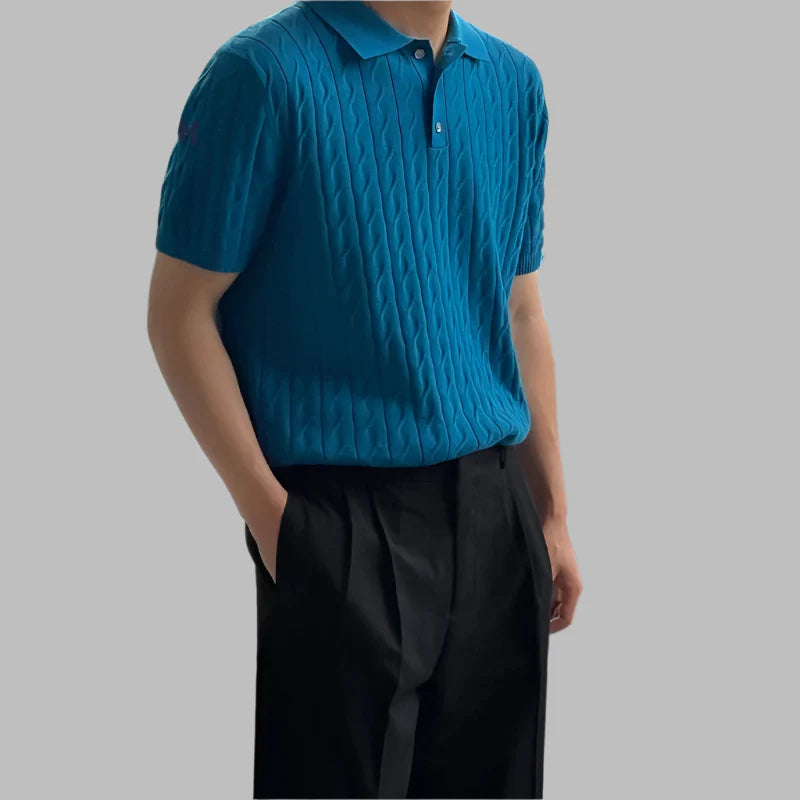 Klassiek comfort retro slim fit casual poloshirt