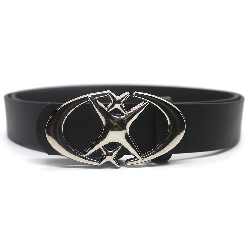 Y2K Punk Star Cross Metal Belt