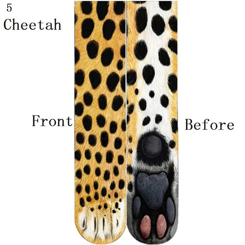 Funny Animal Paw Tiger Leg Socks