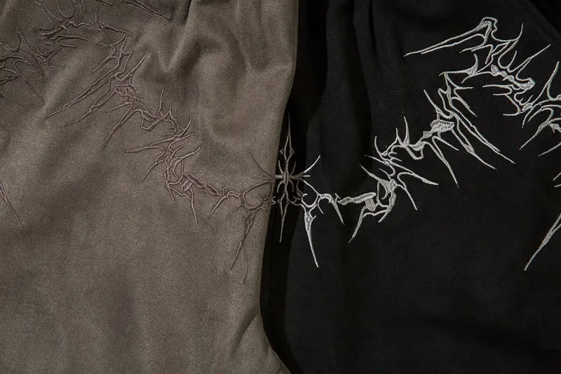 Y2K Embroidery Baggy Shorts