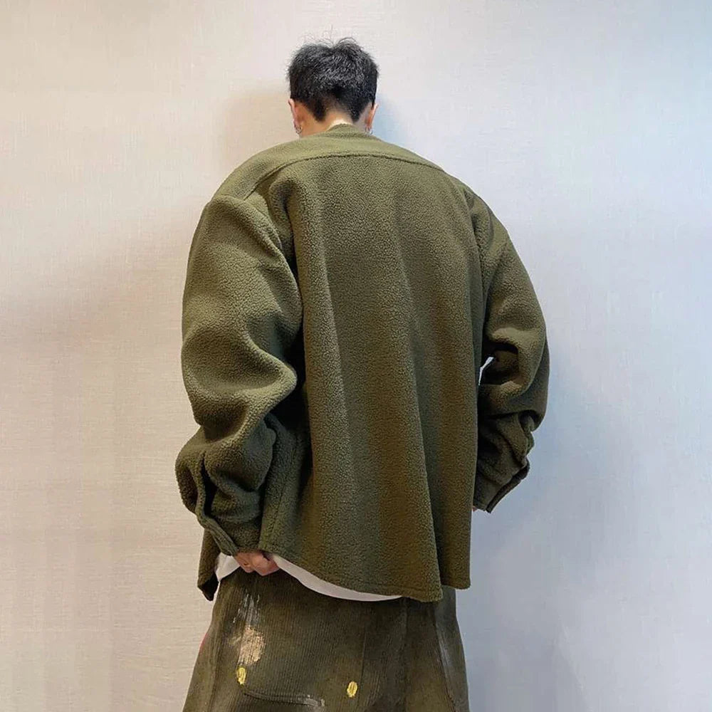 Faux Cashmere Polar Fleece Casual Jacket