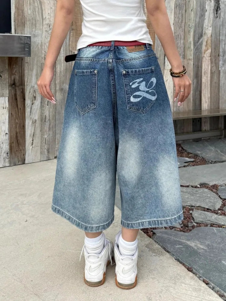 Jean vintage taille haute déchiré