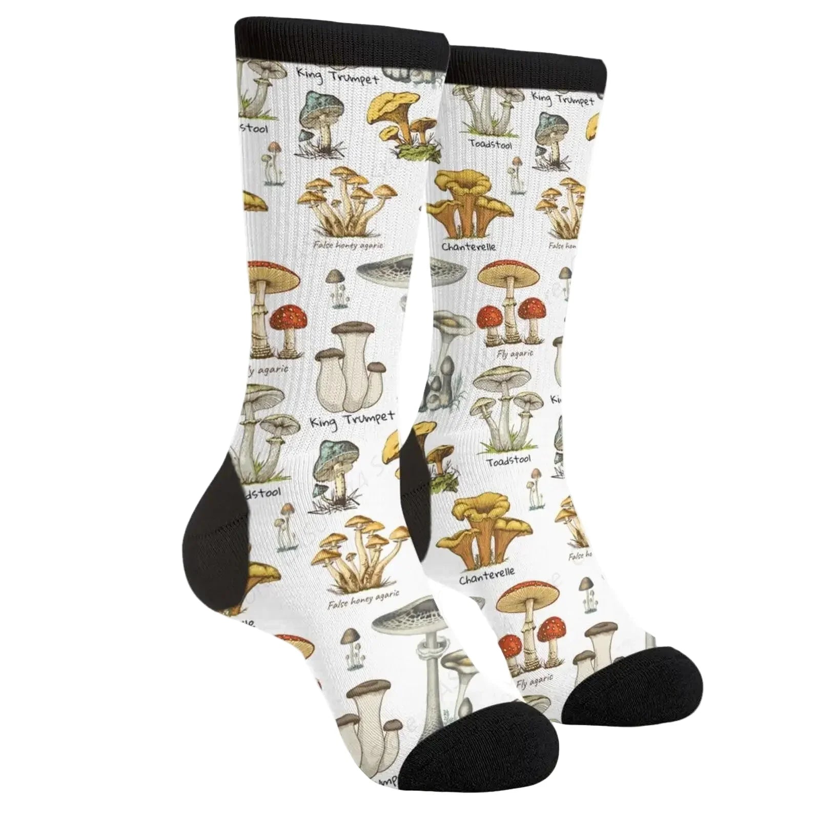 Funny Novelty Mushroom Crew School Socks