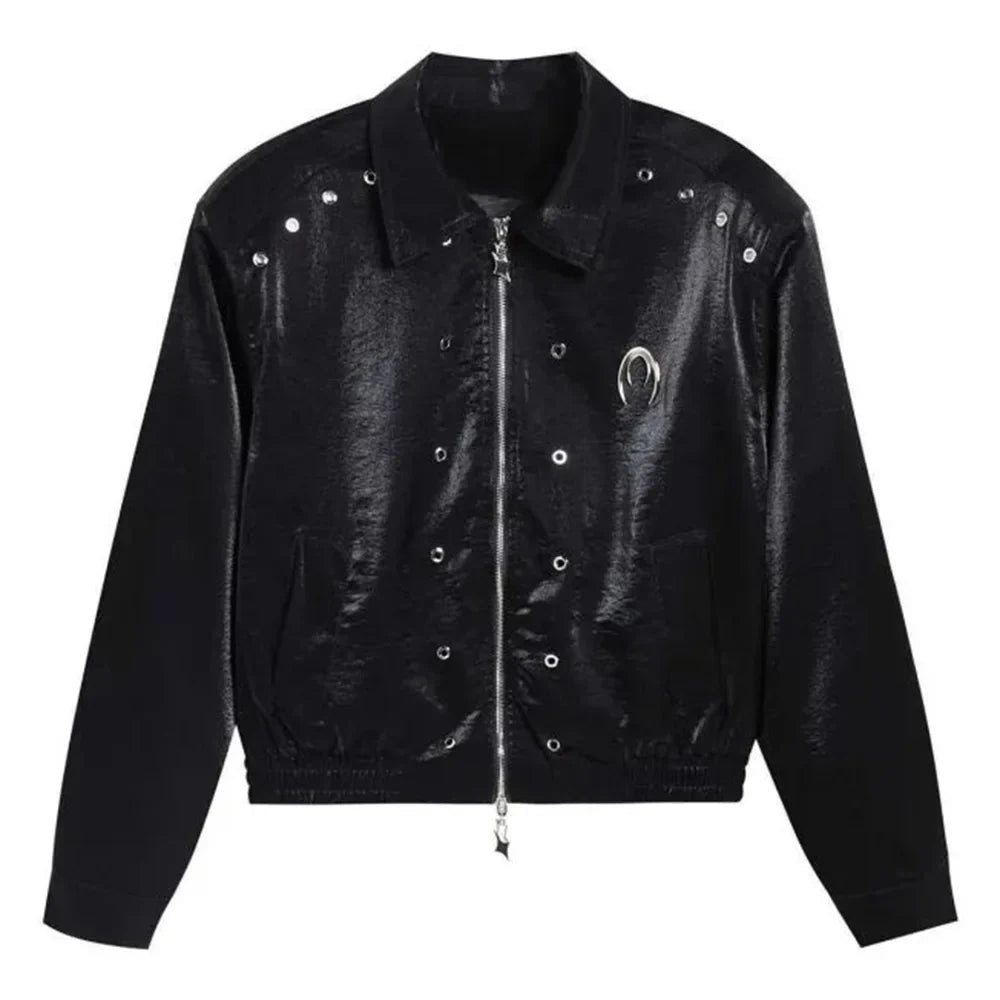 Origin Glossy Faux Leather Motorcycle Jacket