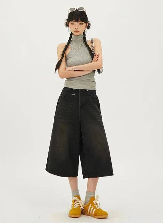 Y2K 2000s Blue Women's Punk Jorts