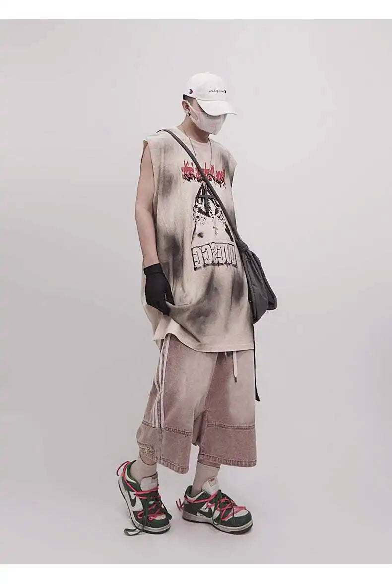 Trendy Vintage Sleeve Less Tank T-Shirt