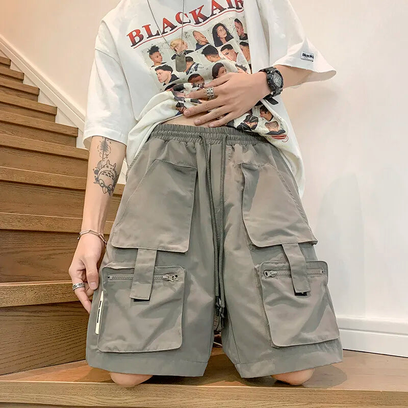 Retro Japanese Cargo Pocket Shorts