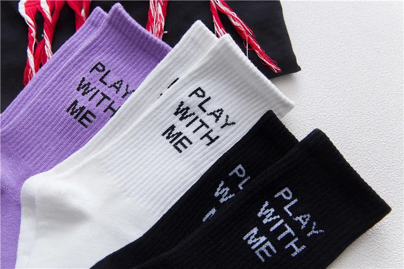 Star Moon Cartoon Letter School Socks