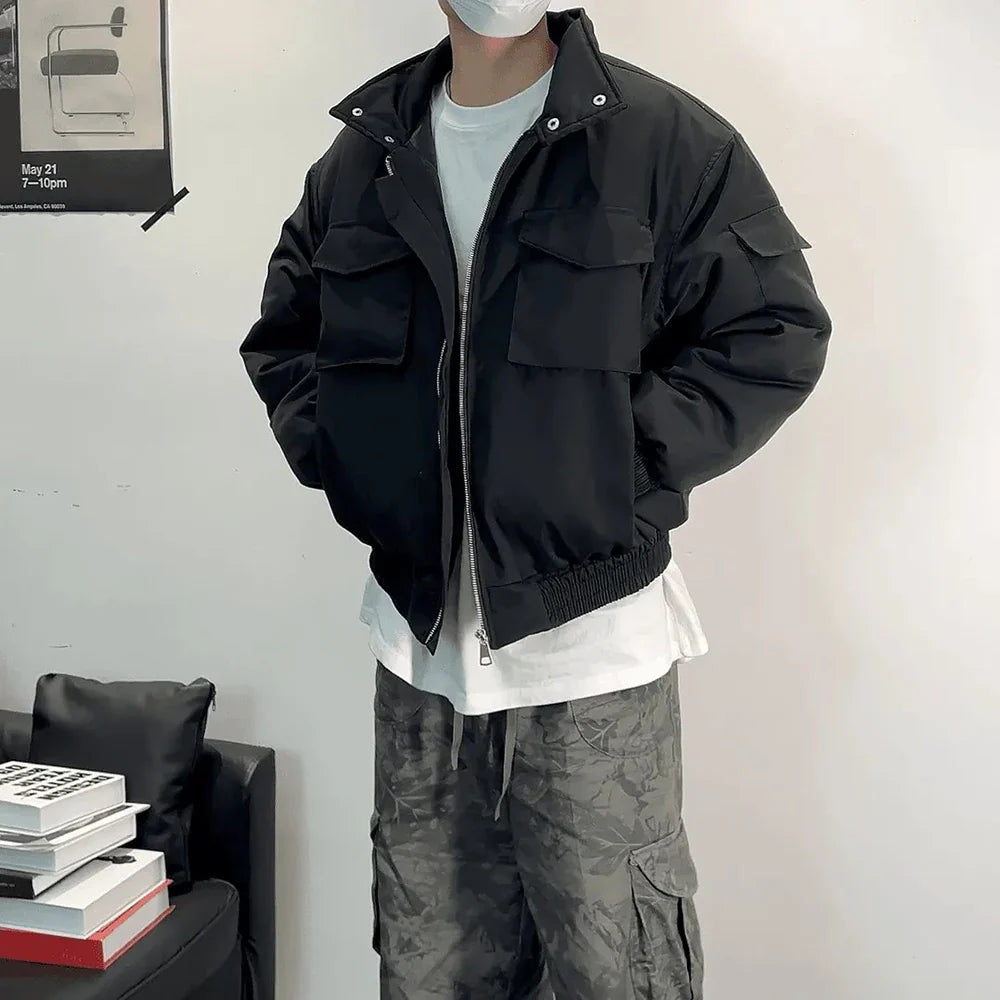 Winter Durable Stand Collar Thickened Jacket