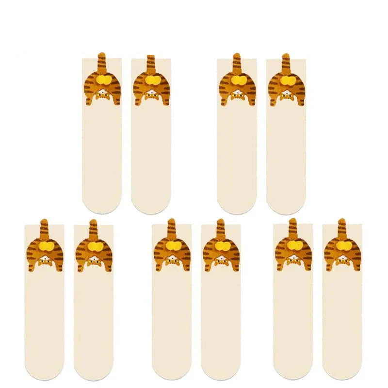 Cute Cartoon Cat Egg Stacking Socks