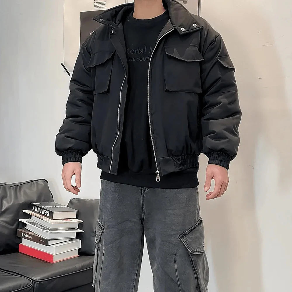 Winter Durable Stand Collar Thickened Jacket
