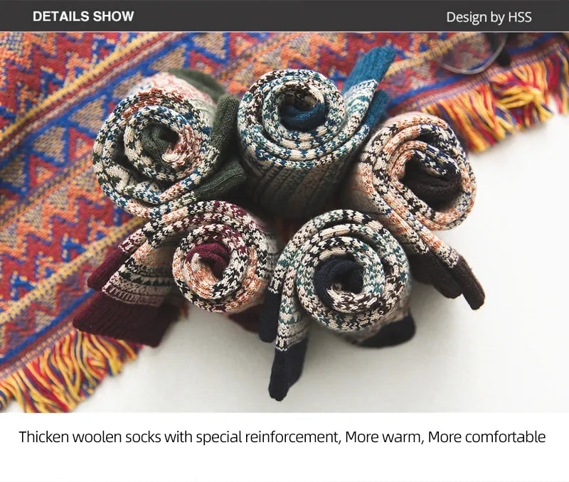 Thick Wool Retro Socks