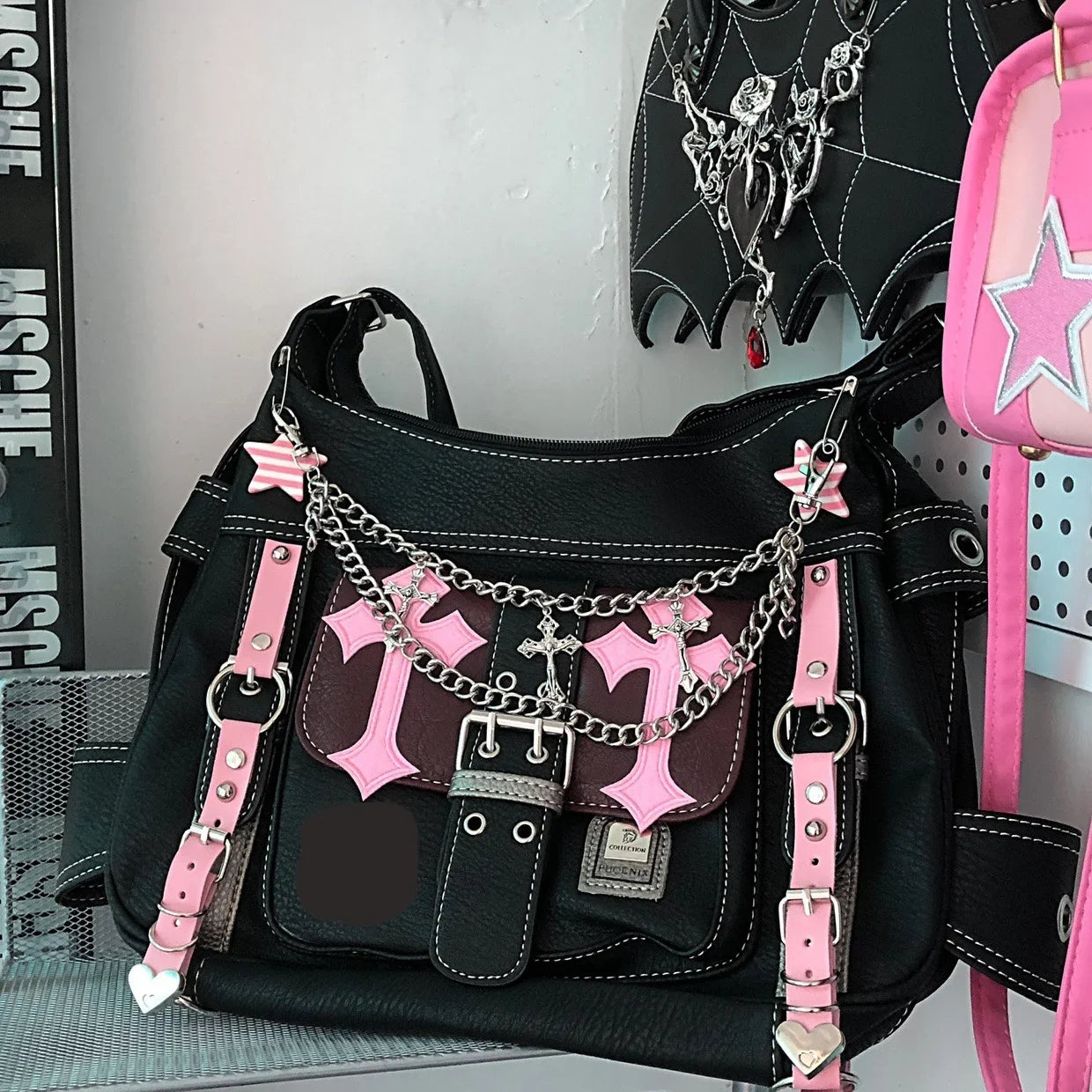 Gothic Charm Hello Kitty Handbag