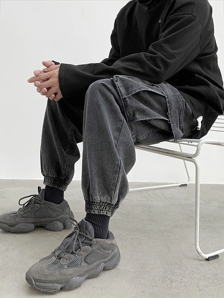 Baggy Streetwear Denim Cargo Jeans