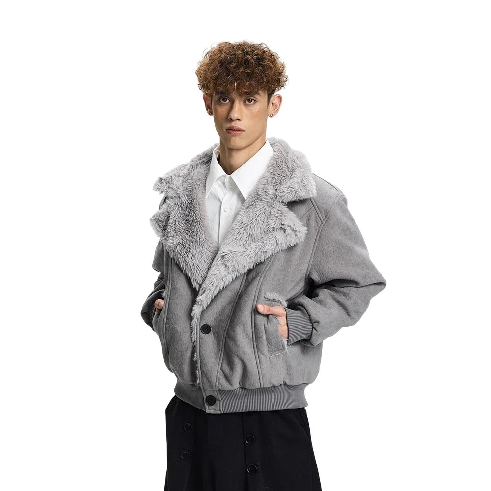 Comfortable High Street Fur Collar Jacket