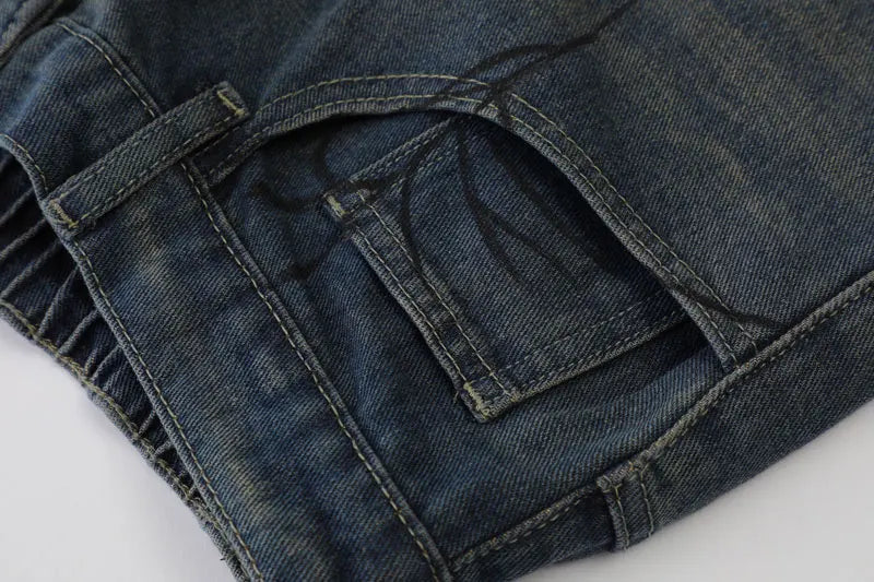 Y2K Vintage Spider Graphic Shorts