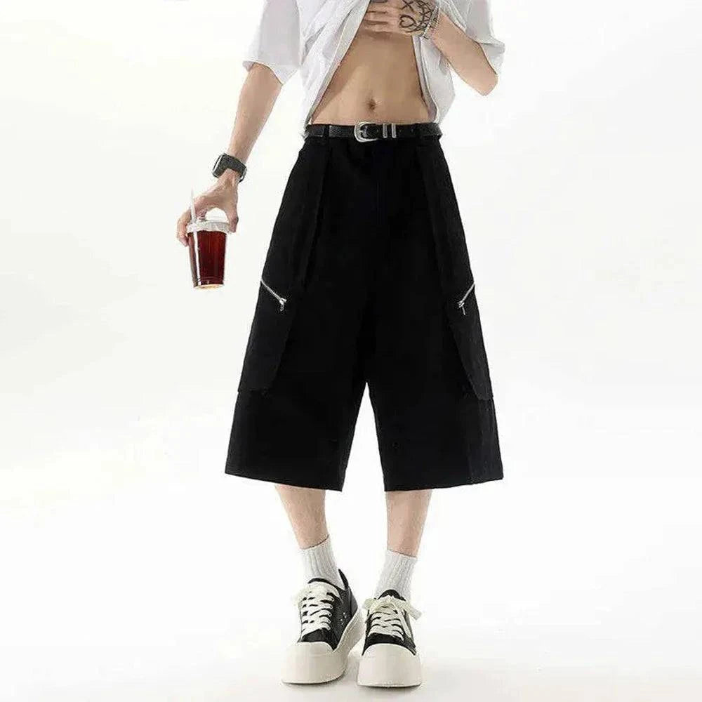 Streetwear - Pantalon de travail à jambe large de couleur unie