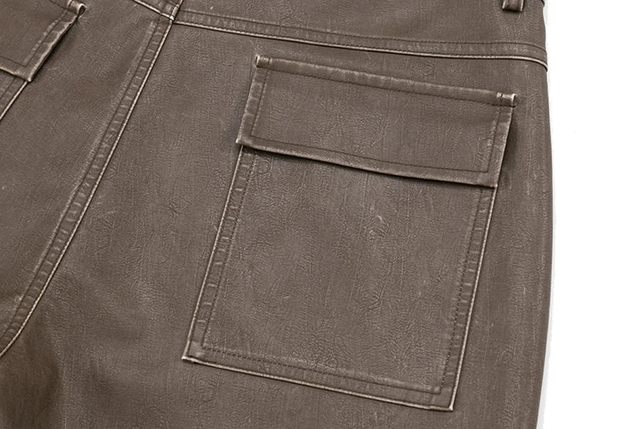 Big Pocket Patchwork Vintage Loose Shorts