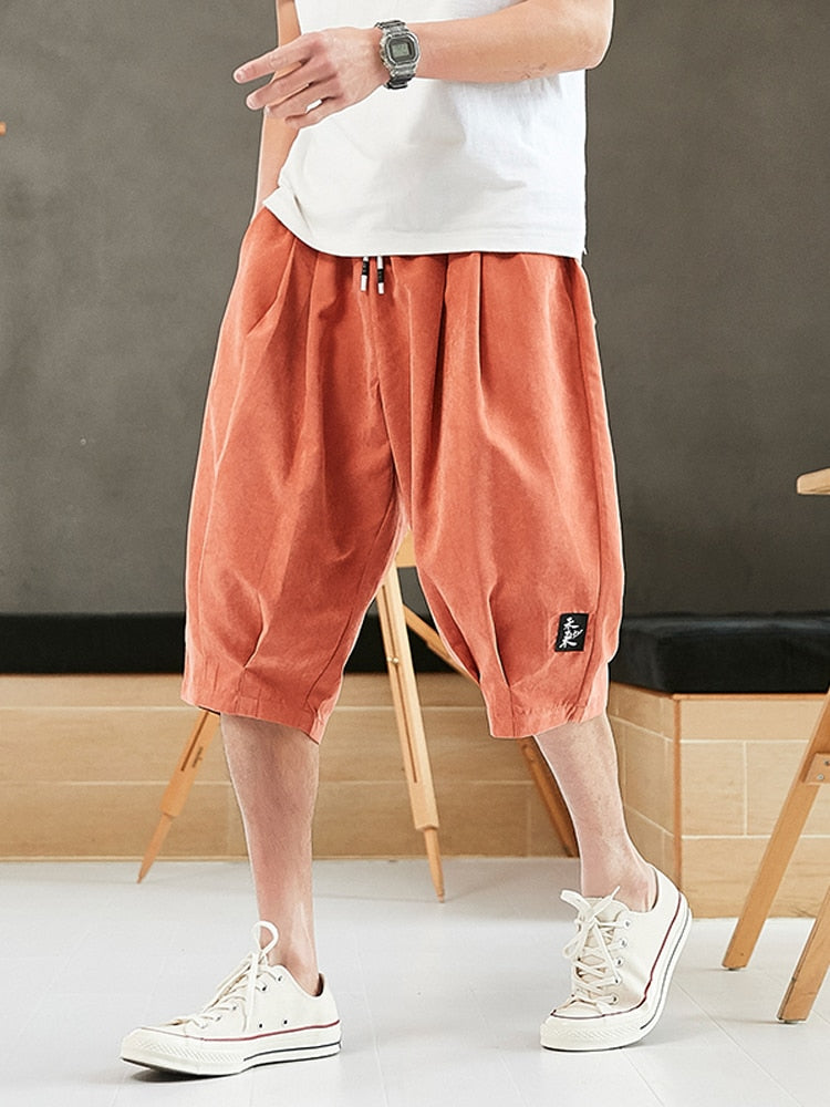 Casual baggy shorts tot op de kuit
