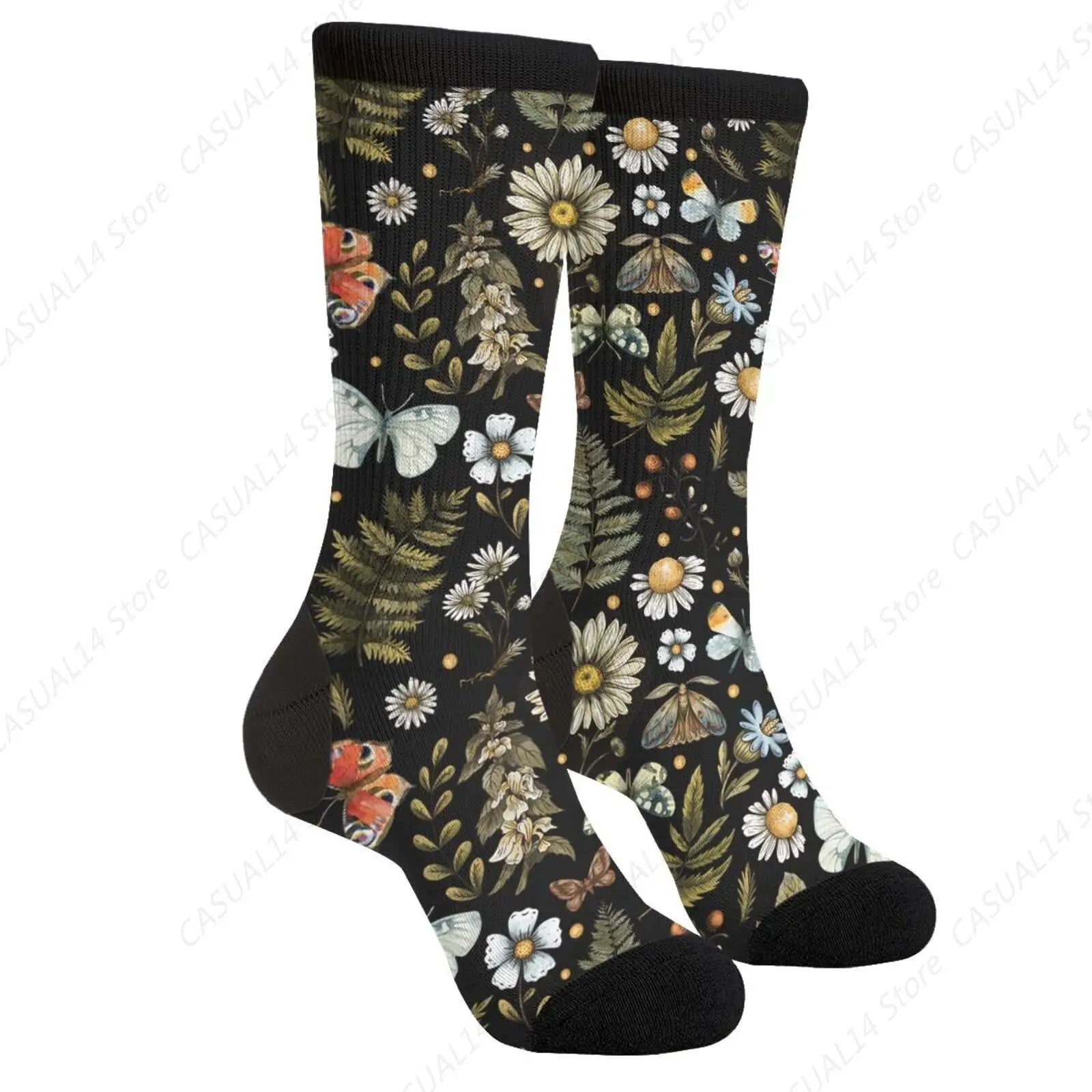 Funny Novelty Mushroom Crew School Socks