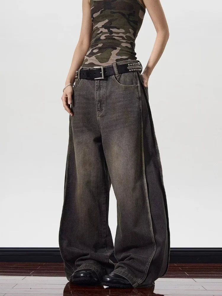 Vintage Black Washed Baggy Jeans