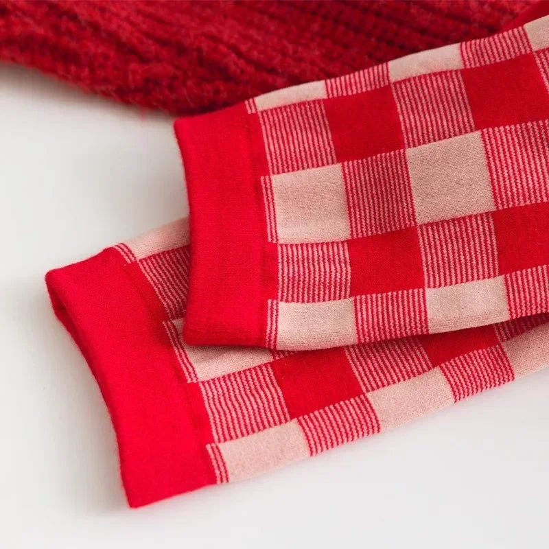 Cozy Red Medium Christmas Winter Socks