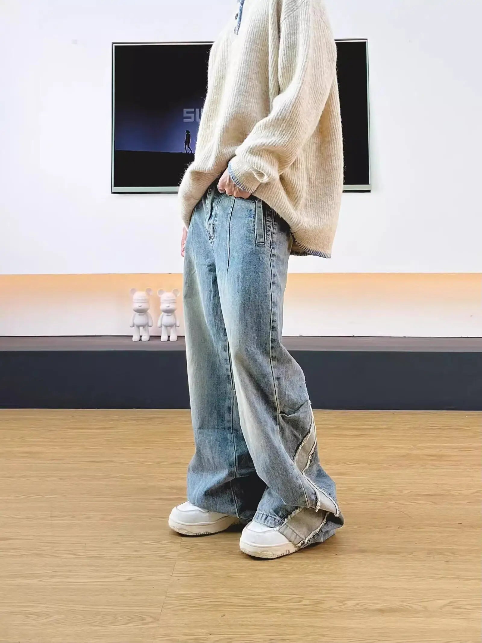 Men's Personalized Patchwork Denim Jeans