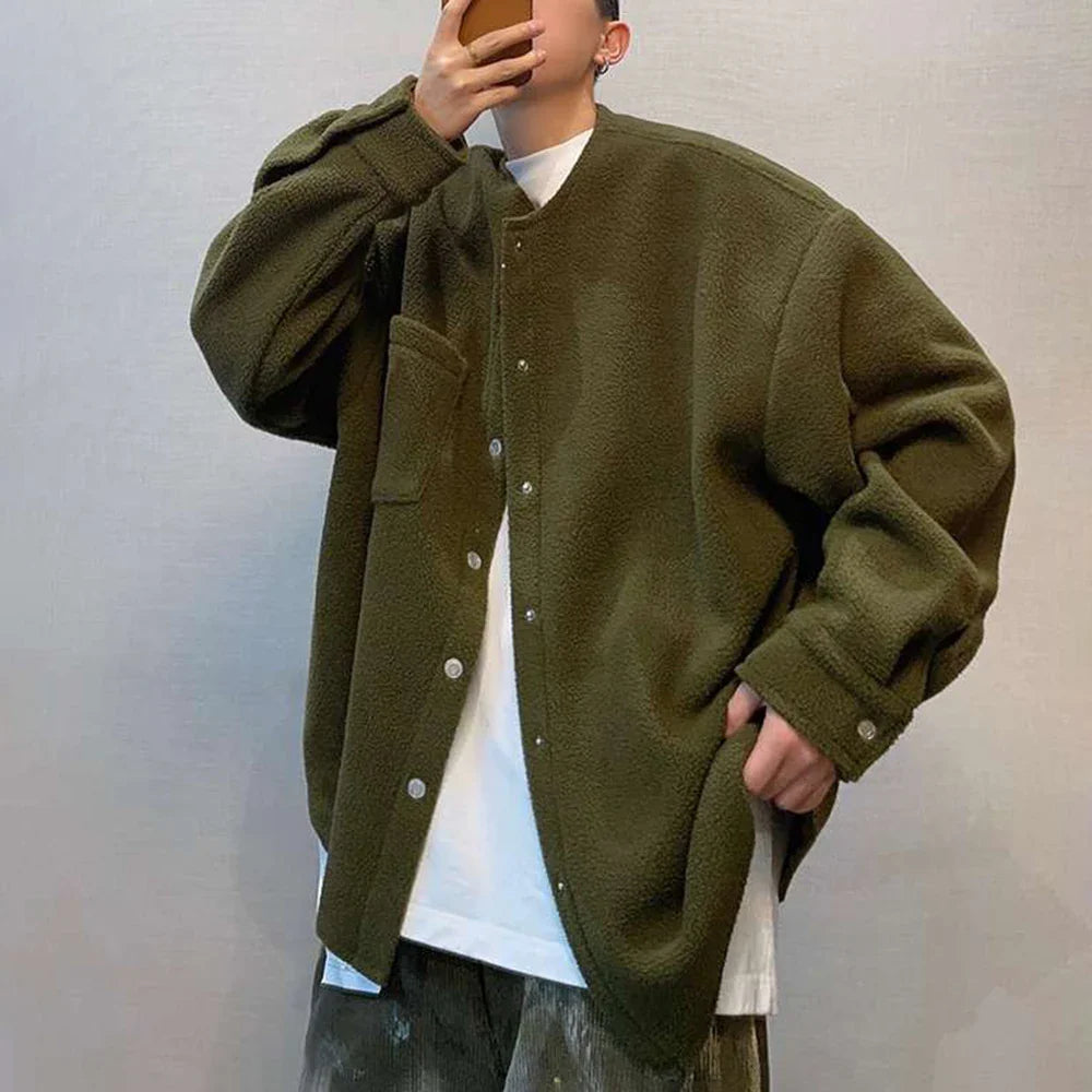 Faux Cashmere Polar Fleece Casual Jacket
