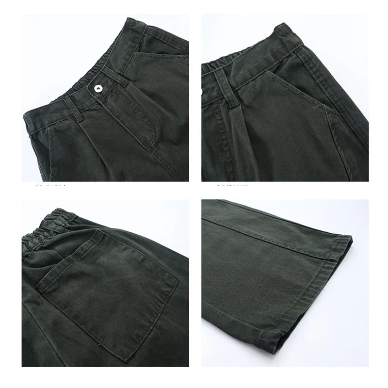 Chic Wide Leg Black Cargo Pants