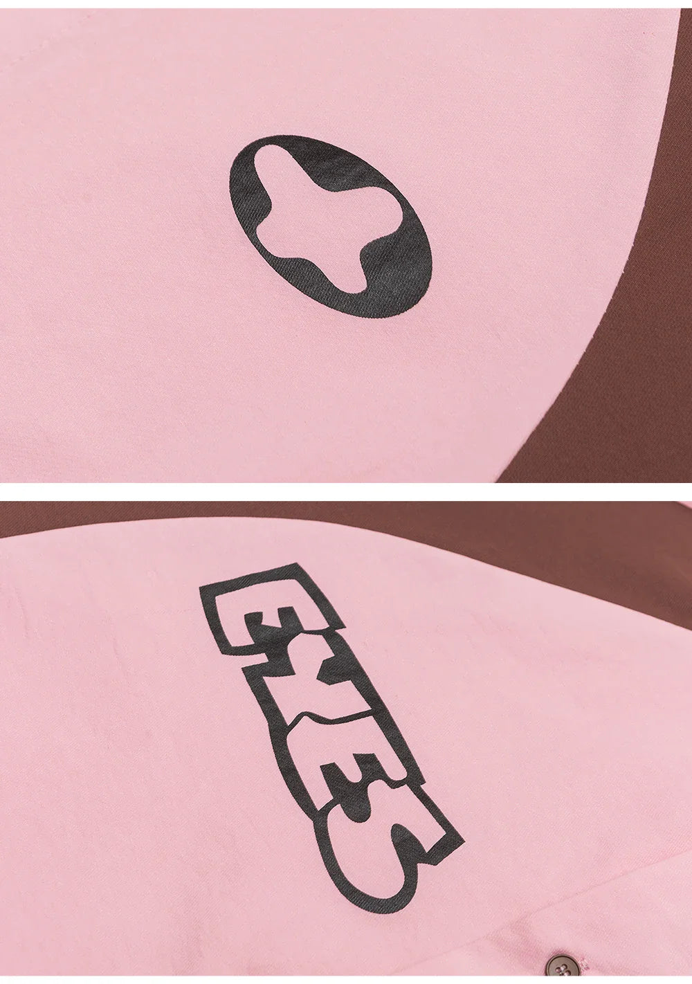 Patchwork Short-sleeved Eyes Shirt