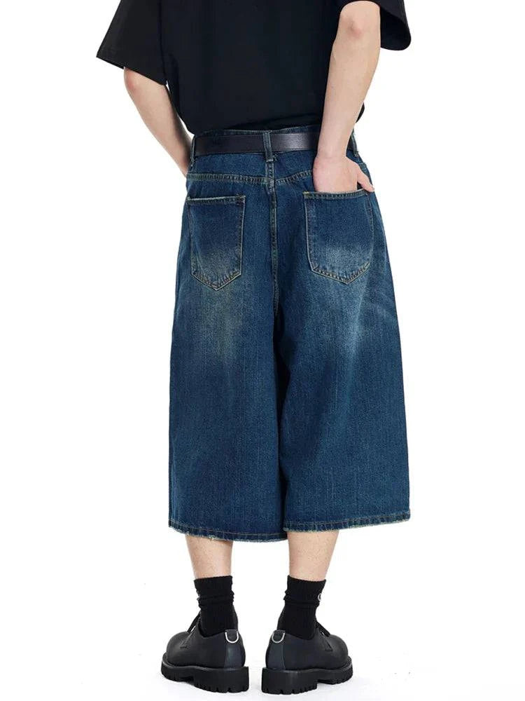 Pantalones cortos vaqueros vintage de pierna ancha