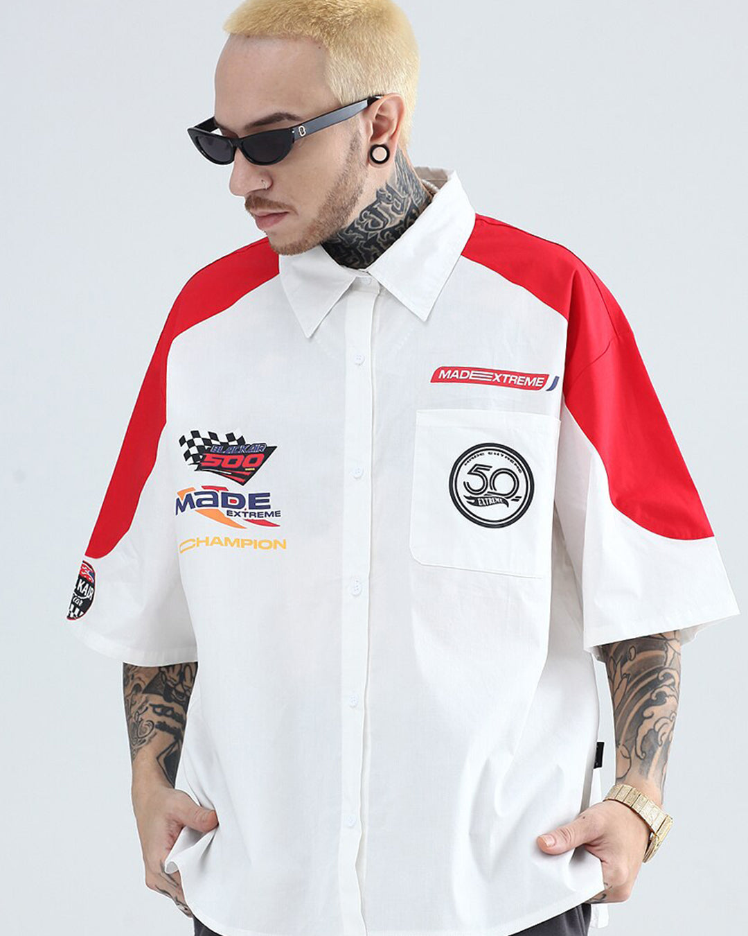 Retro gefrituurd shirt
