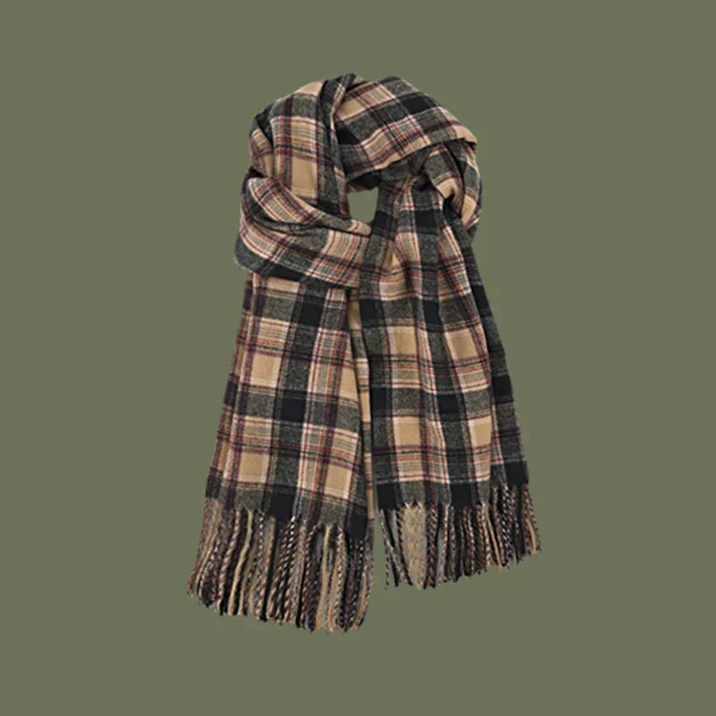Vintage Plaid Cashmere Scarves
