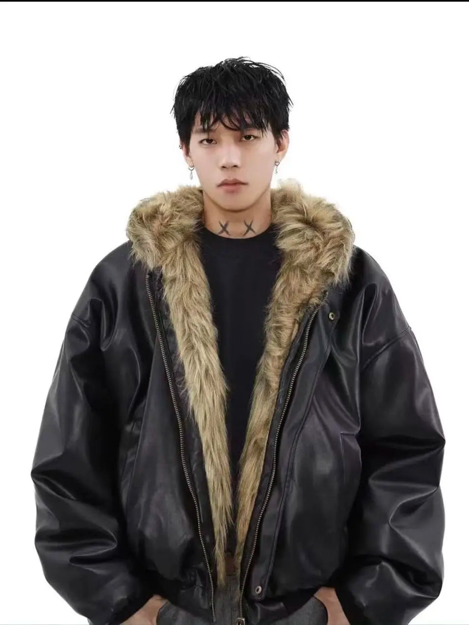 Reversible Luxury Double Face Faux Fur Hooded Jacket