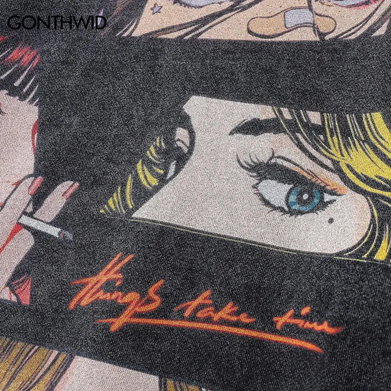 Vintage Anime Eyes Graphic Hoodie