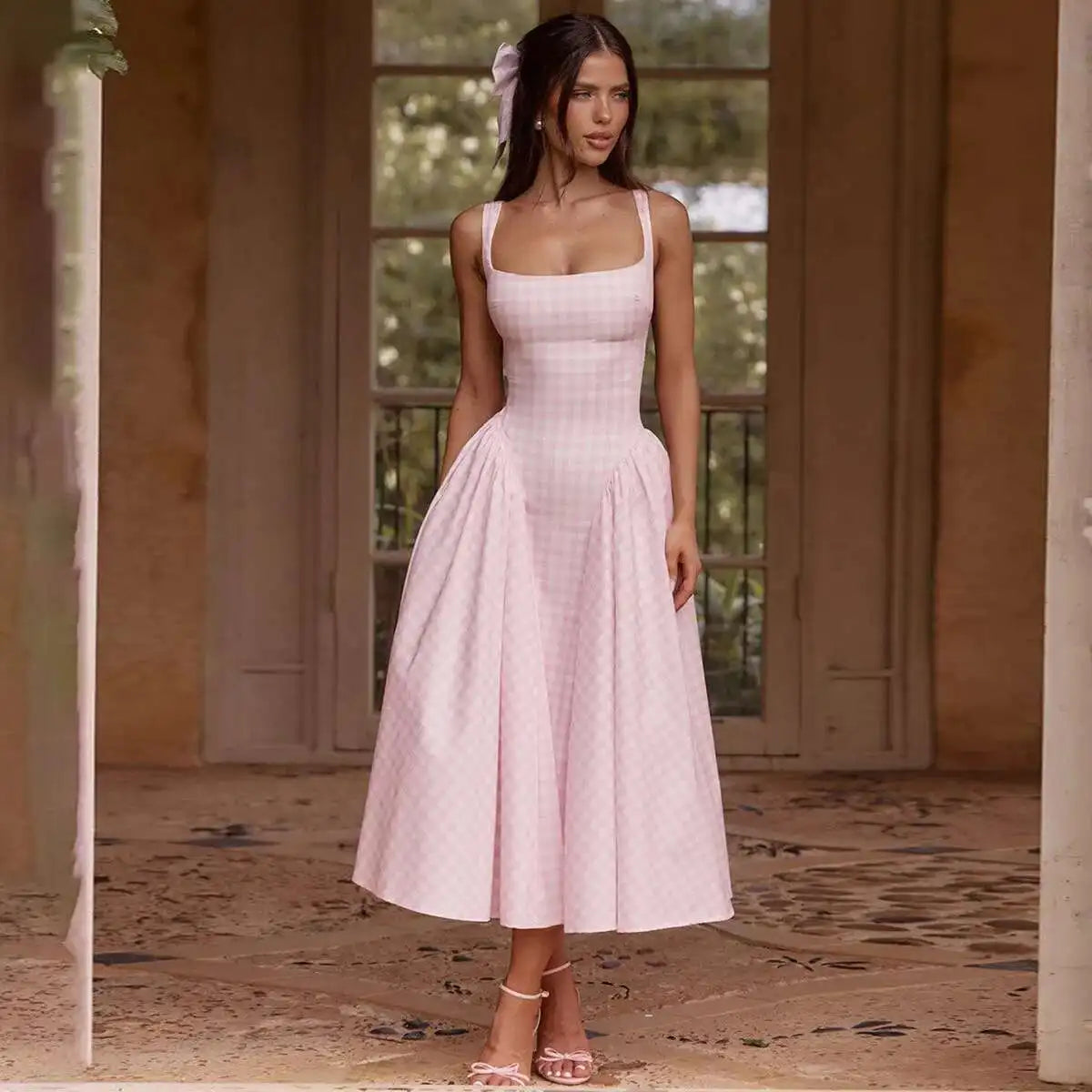 Strapless Vintage Maxi Dress