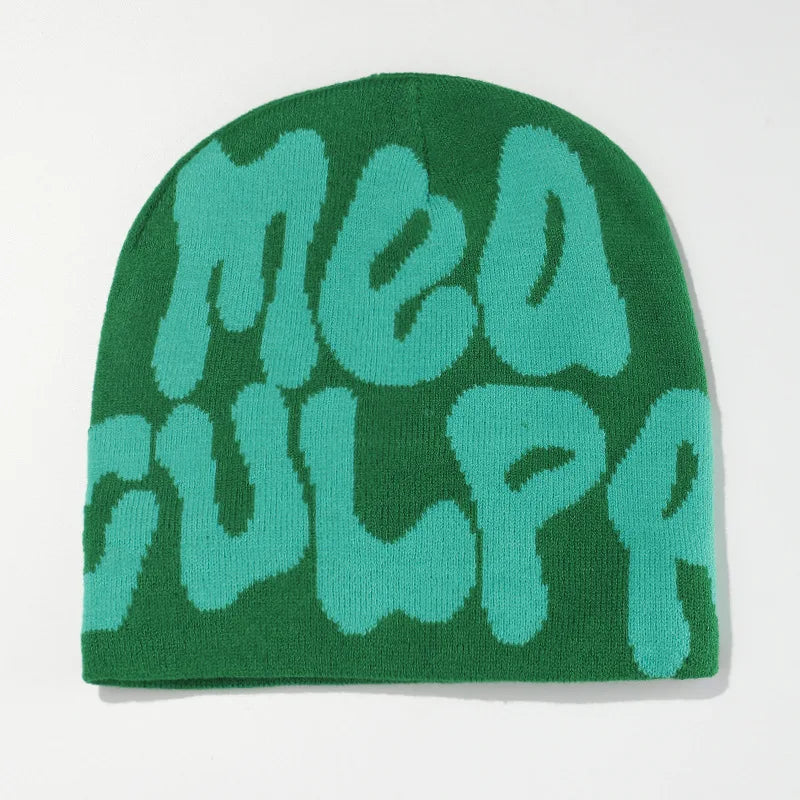 Knitted Letter Print Beanie