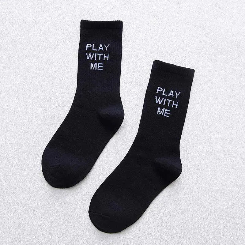Star Moon Cartoon Letter School Socks
